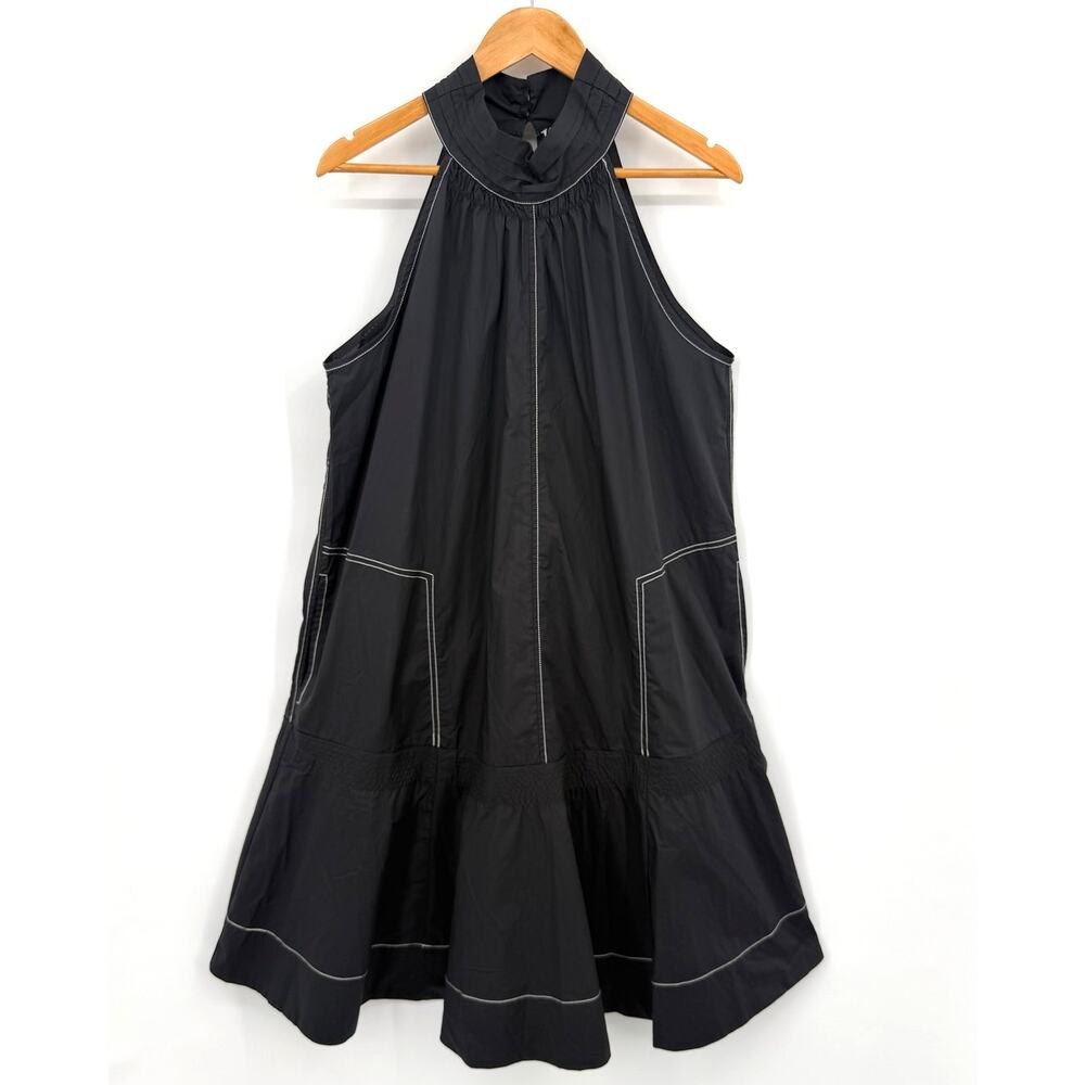 NWT Brave + True Women's Rose All Day Dress Halter Black Flowy Sleeveless